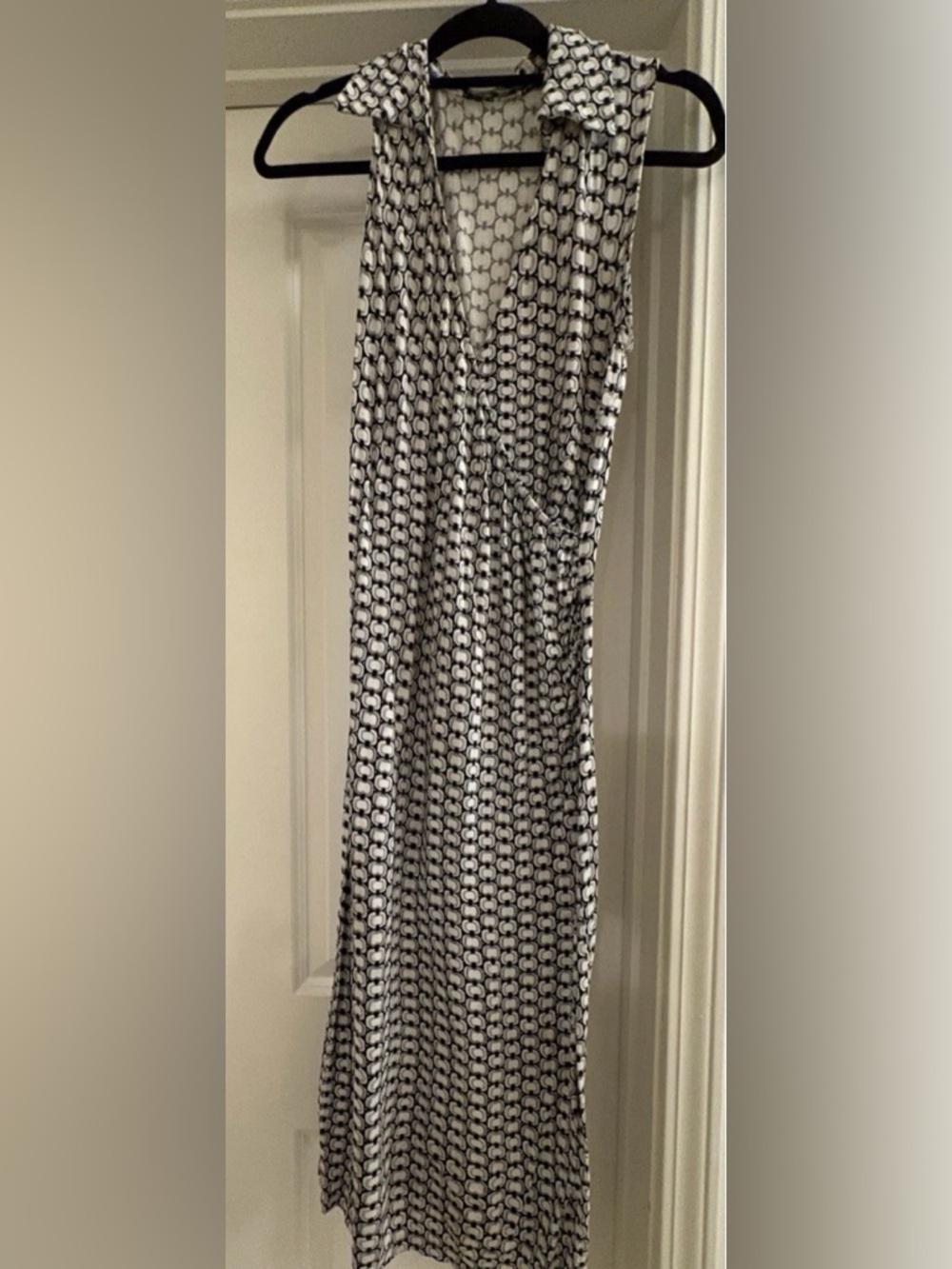 Belly Dance Maternity Black and White Patterned Maxi Skirt